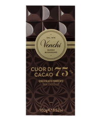 Tavoletta di Cioccolato Fondente 75% Cuor di Cacao 100g - Cioccolato Fondente